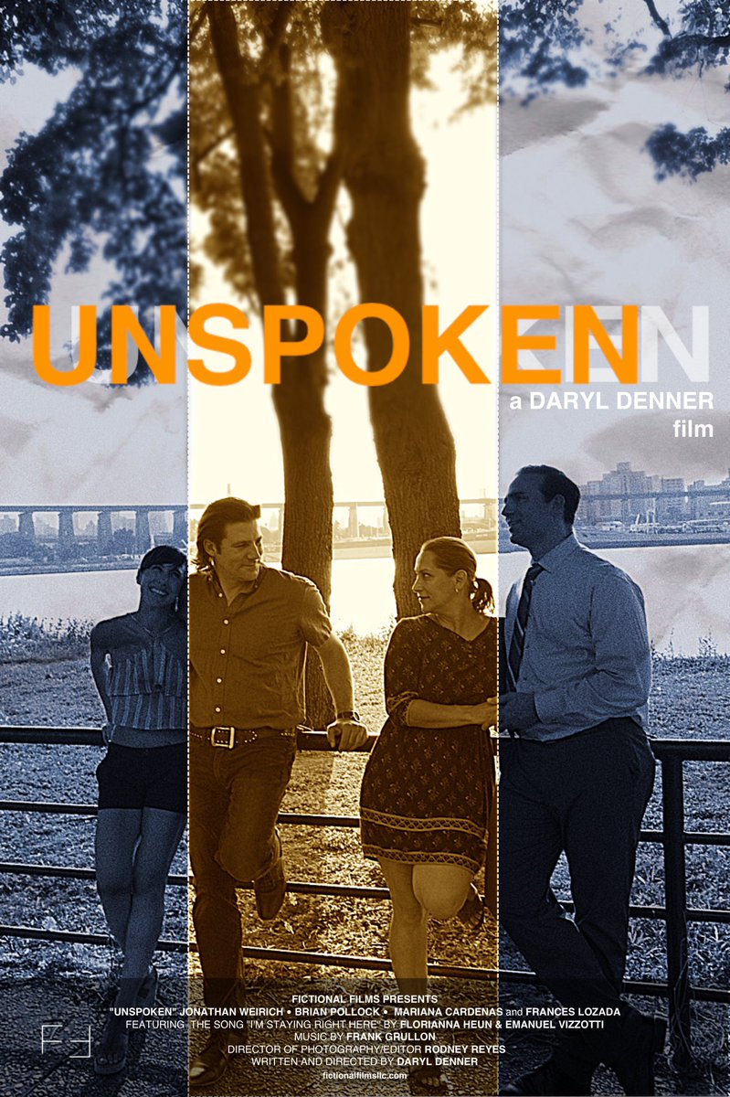 daryl_denner's tweet photo. Coming Fall 2019...the feature film “Unspoken”. A Fictional Films production. Written and Directed by Daryl Denner. Produced by Rodney Reyes. Starring Jonathan Weirich, Mariana Cardenas, Brian Pollock and Frances Lozada. Official movie trailer coming soon...
#indiefilm #movies https://t.co/imZtBHHAiH