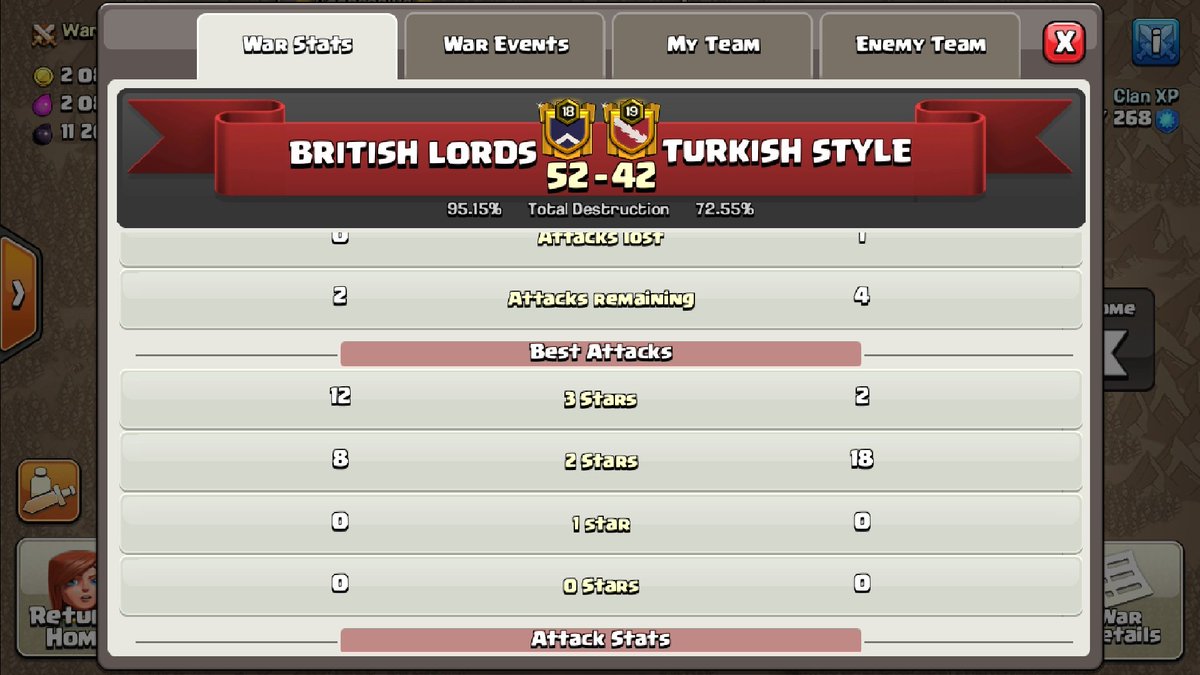 Good TH12 war vs #TurkishStyle 12/20 tripples 💪💪 #ClashOfClans