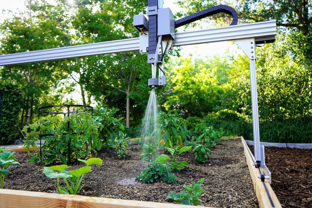 Farmbot Farmbot Is Well Suited To Growing A Wide Variety Of Fresh Herbs Automatically Right In Your Backyard Here We See Express Xl Watering The Oregano Farmbot Farmbot Is Well Suited To Growing A Wide Variety Of Fresh Herbs Automatically Right In Your Backyard Here We See Express Xl Watering The Oregano