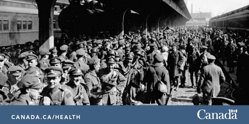 GovCanHealth's tweet photo. #TBT: One of the first tasks of the Dept. of Health was to develop a federal program to deal with #tuberculosis and Venereal Disease; both were a concern in returning WW1 troops. #100yrsofHealth https://t.co/XiDcZd8hRg