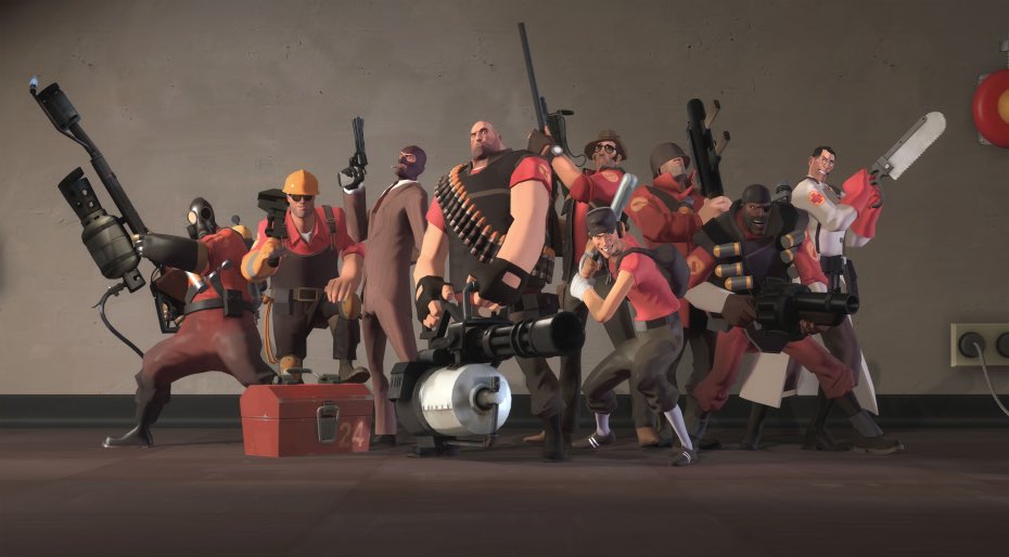 JamaalBradley's tweet photo. It’s pretty cool to see people still dig this image. I posed this out almost 10 years ago.. 😳 #gamedev #TeamFortress2 @TeamFortress #ThrowbackThursday #valve https://t.co/BByxwaYYP5