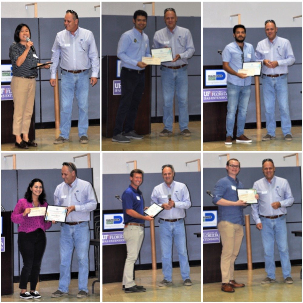 UF IFAS Tropical Research and Education Center (@uftropical) on Twitter photo Awardees at the South Florida Graduate Research Symposium hosted by <a href="/UFTropical/">UF IFAS Tropical Research and Education Center</a>.
1st De-Fen Mou
2nd Mohsen Tootoonchi, Eduardo Esteves
3rd Damaris Hernandez, Clayton Nevins, Forrest Lefler
<a href="/UFIFAS_IRREC/">UFIFAS_IndianRiverREC</a> <a href="/UFIFASCitrusREC/">UF/IFAS Citrus REC</a> <a href="/SWFREC/">UF/IFAS SWFREC</a> #EvergladesREC <a href="/UFIFAS_FLREC/">UF/IFAS FLREC</a> <a href="/UFCALSDean/">UF IFAS CALS Dean</a> <a href="/UF_IFAS/">UF IFAS Solutions</a> Awardees at the South Florida Graduate Research Symposium hosted by <a href="/UFTropical/">UF IFAS Tropical Research and Education Center</a>.
1st De-Fen Mou
2nd Mohsen Tootoonchi, Eduardo Esteves
3rd Damaris Hernandez, Clayton Nevins, Forrest Lefler
<a href="/UFIFAS_IRREC/">UFIFAS_IndianRiverREC</a> <a href="/UFIFASCitrusREC/">UF/IFAS Citrus REC</a> <a href="/SWFREC/">UF/IFAS SWFREC</a> #EvergladesREC <a href="/UFIFAS_FLREC/">UF/IFAS FLREC</a> <a href="/UFCALSDean/">UF IFAS CALS Dean</a> <a href="/UF_IFAS/">UF IFAS Solutions</a>