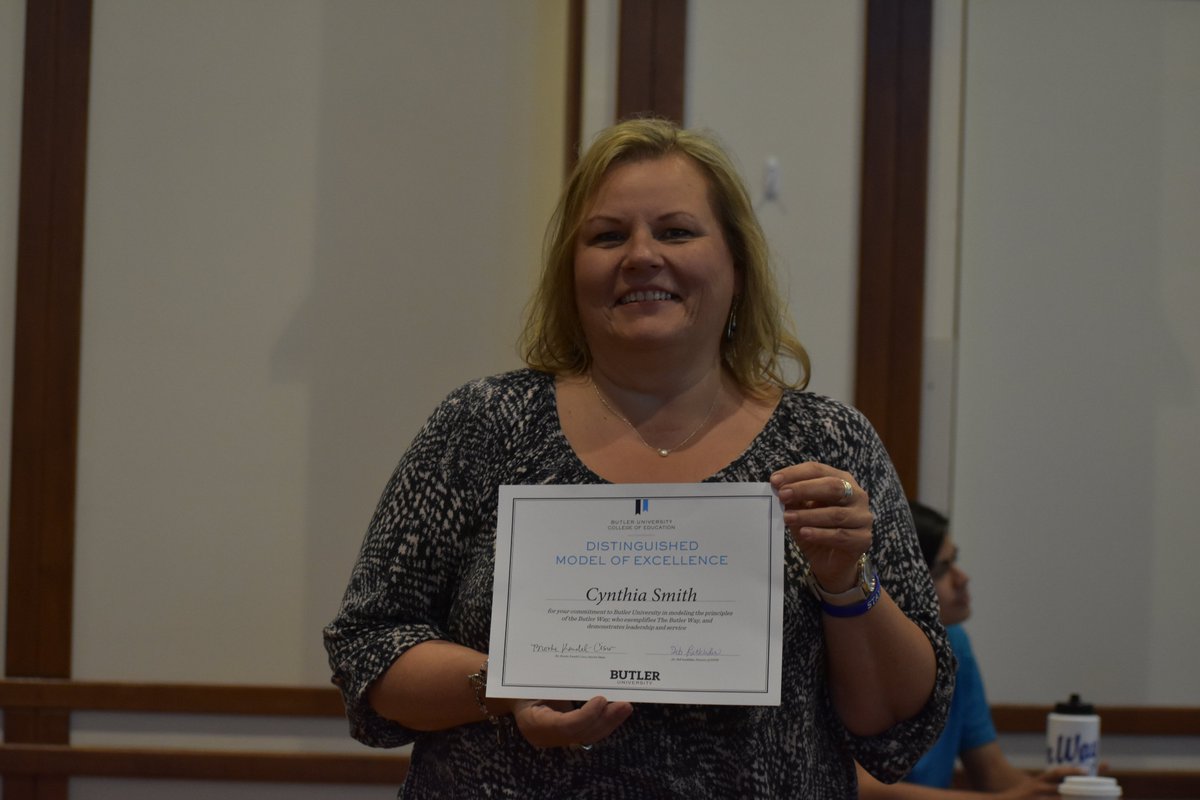 ButlerCEHD's tweet photo. Thanks @butleru VP of HR Anila Din for speaking to #ButlerWayCamp!
Congrats to @cynthialee63 for earning Distinguished Model of Excellence award! Cindy coordinates all events for COE; she deserves this honor!
#BeTheHero #EPPSP37 @ButlerPrez
Photos: https://t.co/Ide8qRuR2w https://t.co/GlWocrwqUg