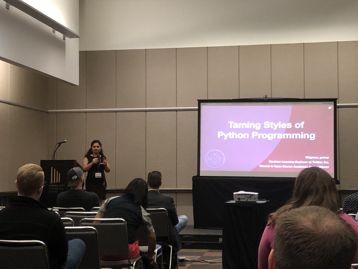 ablythe's tweet image. Learning to tame Python from the amazing @jigyasa_grover at #kcdc2019 #kcdc @kc_dc