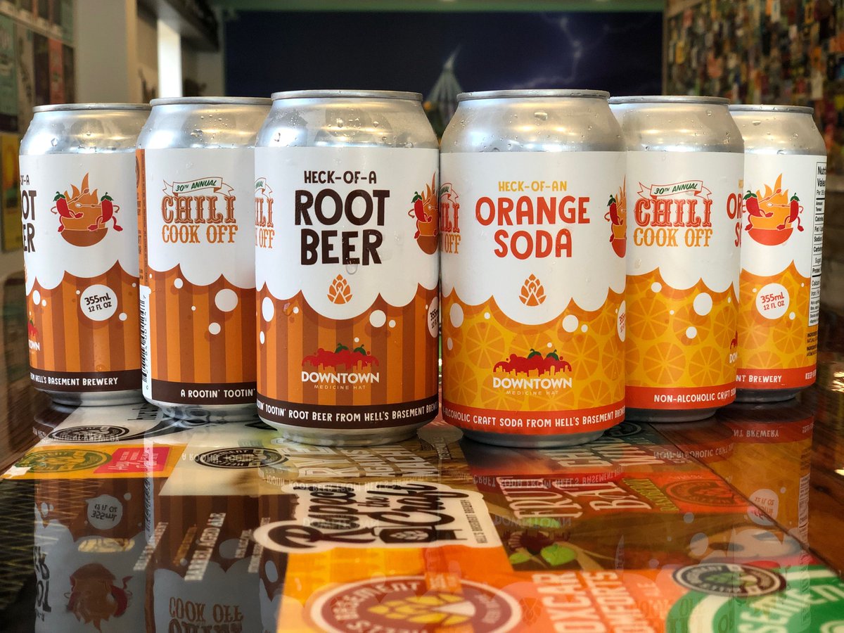 In celebration of 30 years of the Chili Cook Off July 20th, Hell's Basement Brewery has created these amazing drinks in commemorative cans. Receive a FREE can of Heck-of-a Root Beer or Heck-of-an Orange Soda with the purchase of a Chili bowl. #Chilicookoff, #Getdowntown, #medhat