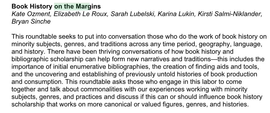 brimwats's tweet image. holy f*ck y'all are you ready (I am so ready) @KLeuner @GrubStreetWomen @bcsinche  

I will probably not tweet much -- exhausted from my own panel, and want to give this one 100% attention #sharp19 @SHARP_2019