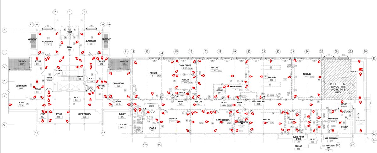 ICProgressPhoto's tweet image. Work is well underway at our project in Binghamton and we are keeping a comprehensive record of the progress. Each red "pin" is a photo taken by our team and is indexed to the location on the blueprint. Call today to set up your next project - 617-549-8195.