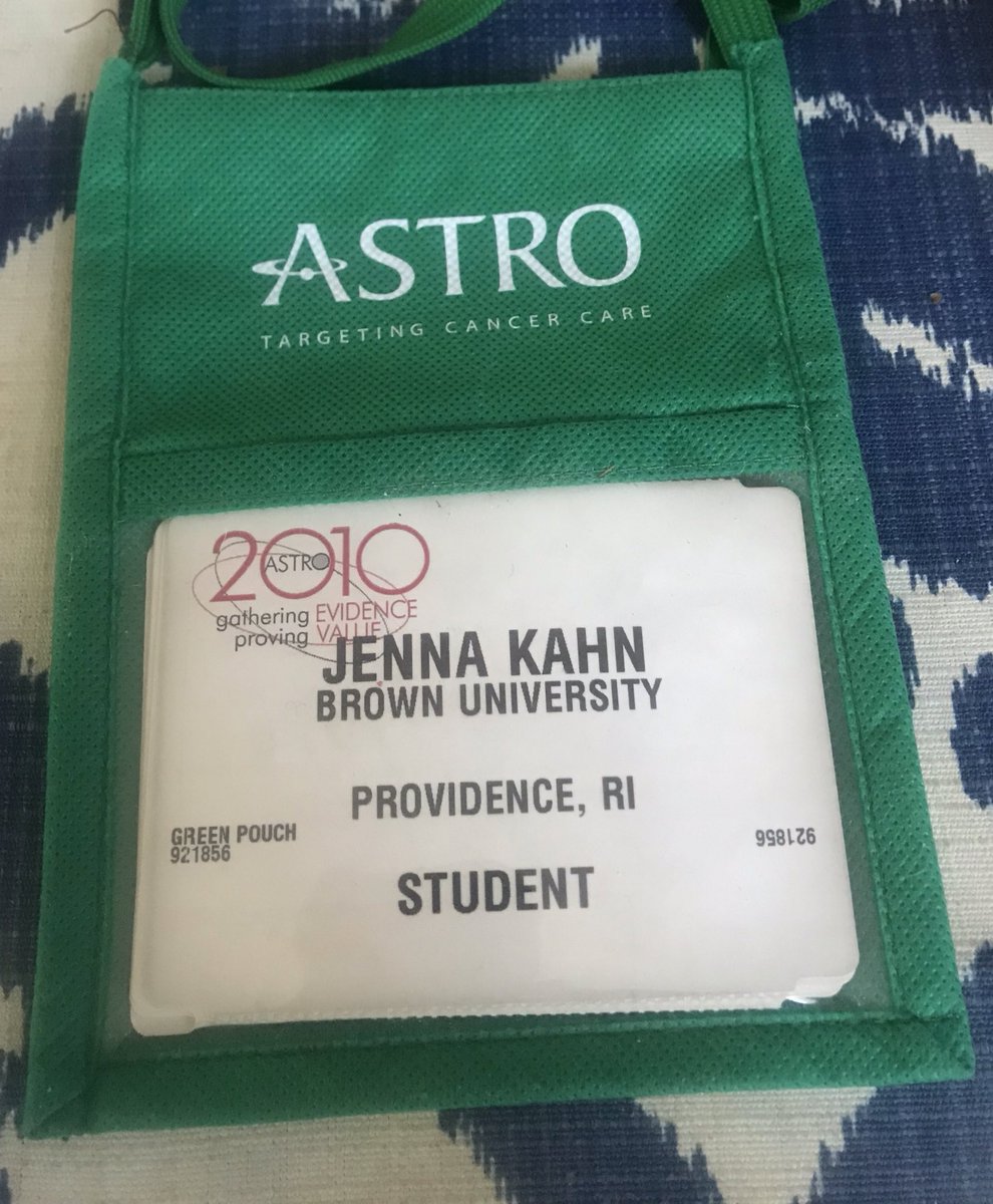 jennamkahn's tweet photo. Packing for #Portland and @OHSURadMed and found my badge from my first @ASTRO_org in 2010 in medical school! Couldn’t have dreamt of a better path and career! @ARRO_org #radonc #lovewhatyoudo #ASTRO2010 https://t.co/S1XtvVa1Uq