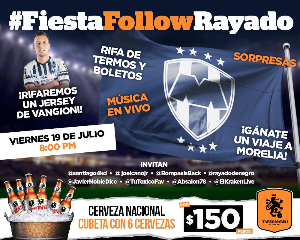 RompasIsBack's tweet photo. Mi gente...
Ya es mañana, 8pm, Tabernabeu, los esperamos en la #FiestaFollowRayado
Rifas, regalos, ambiente mamalon y todo por el #FollowReloaded jajaaaaaay...
Nos vemos mañana...
@santiago4kd @RayadoDeNegro @TuToxicoFav @JavierNobleDice @ElKrakenLive @joelcanojr @absalon78 https://t.co/c4PVc6wNYq