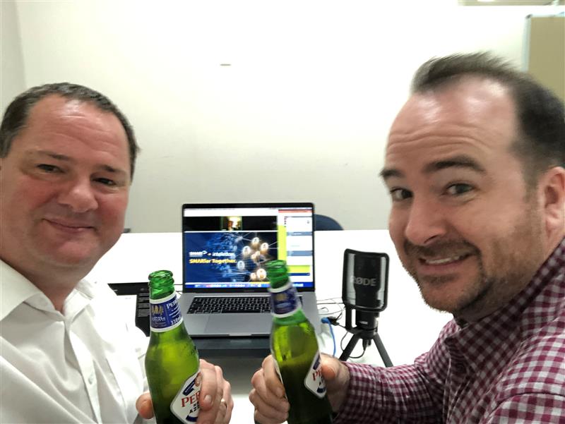 We're celebrating appropriately! Two strong product teams are better than one. #SMARTerTogether @simontindas <a href="/mrcrbrown/">Clinton Brown</a>