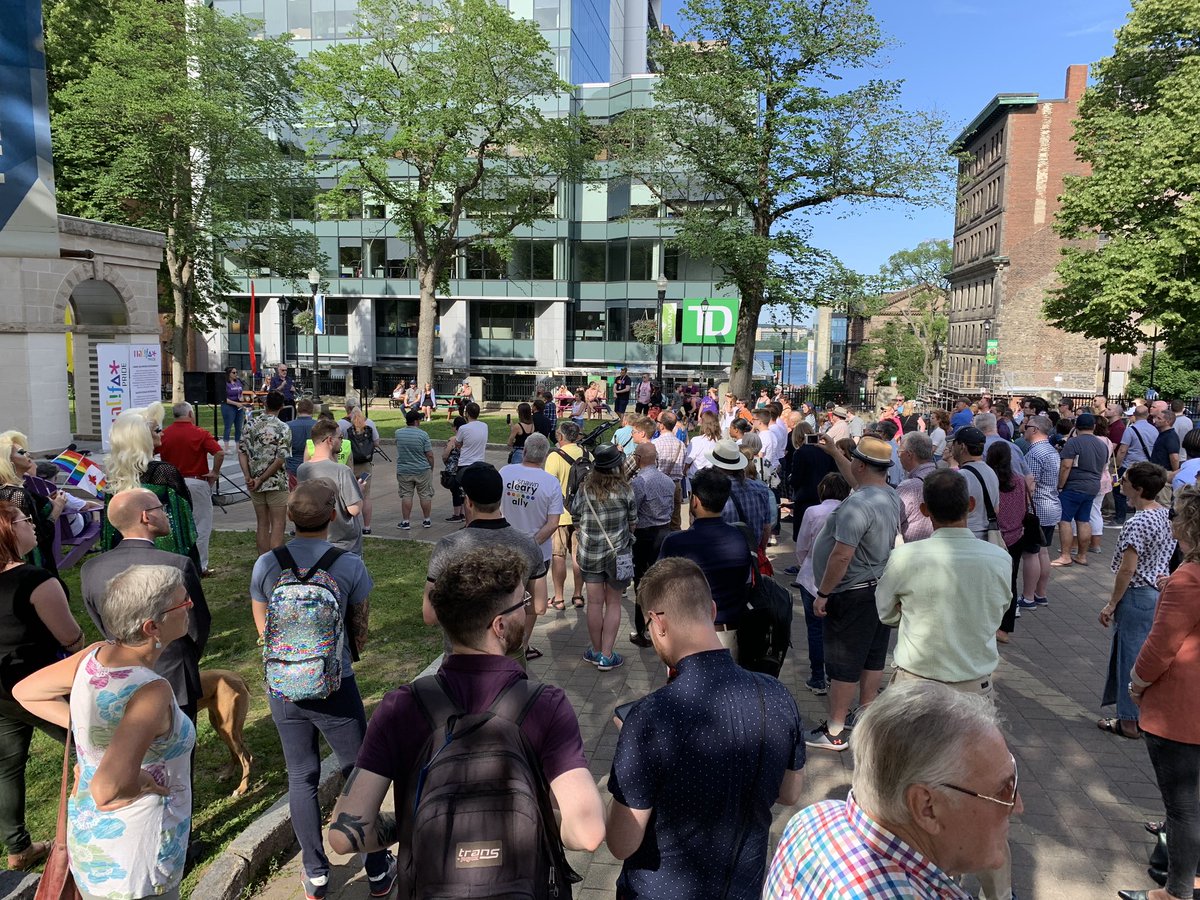 MuirChris_TD's tweet photo. Pride flag Raising in Halifax -- #HappyPride #PrideHalifax π³οΈβπ@TinaFMurphy @JennAuld @meaghanblyth @StephTennant26 https://t.co/vS6VVPDz1S