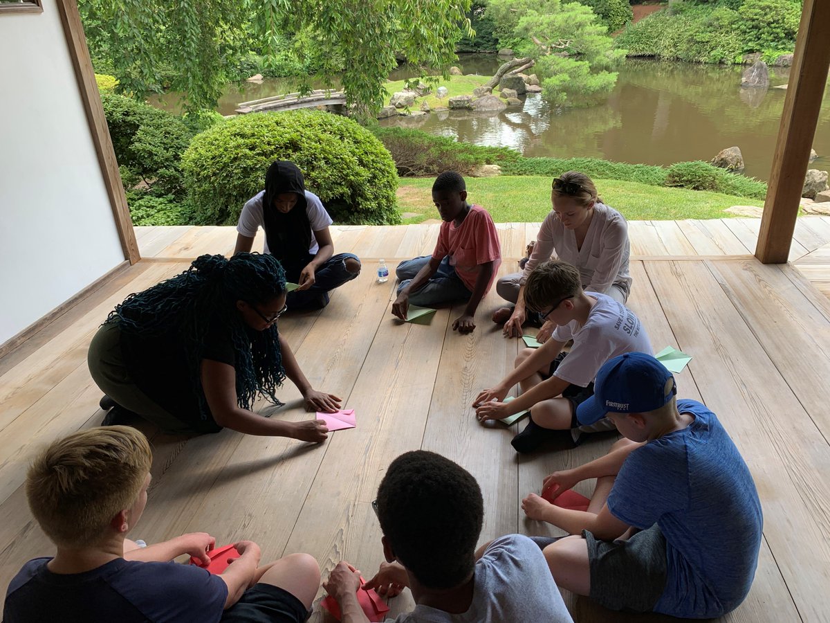 UpperSchoolWS's tweet photo. Students in @WoodlyndeSchool's Summer Program have been taking advantage of local historical attractions. Students visited @Shofuso, @ValleyForgeNHP, @Fort_Mifflin, @easternstate, and the Wissahickon Valley Park. #WSCampWarrior #historyupclose #summercamp https://t.co/gBpsbzx22s
