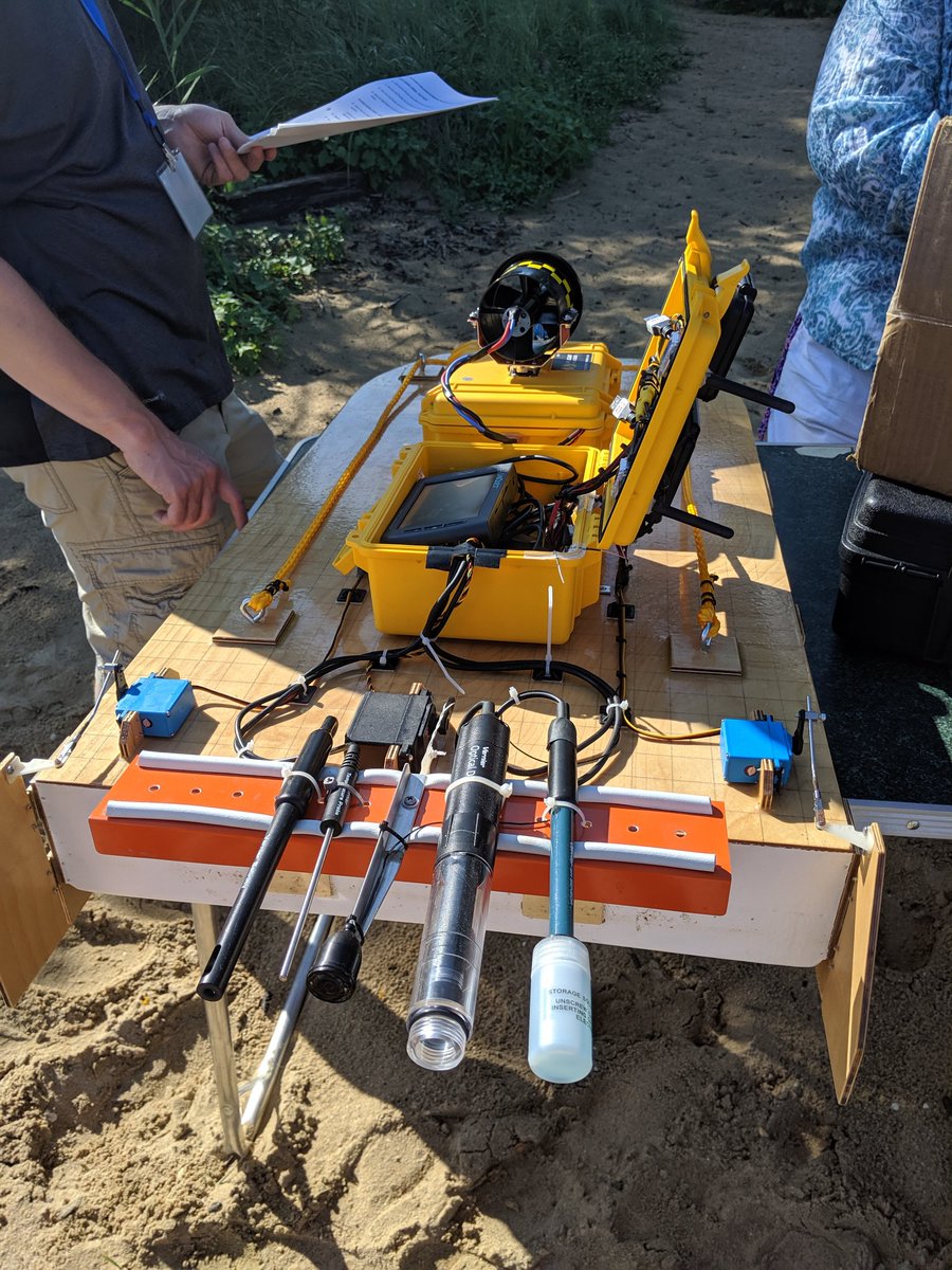 kbatko_rbr's tweet photo. Thanks to #NASA for letting #MauryProject participants pilot ROVER X-3.2 to collect data at Matapeake State Park in the Chesapeake Bay. We had a great time exploring & learning to operate ROVs! #AMSeducation https://t.co/XF1PBBuuaV