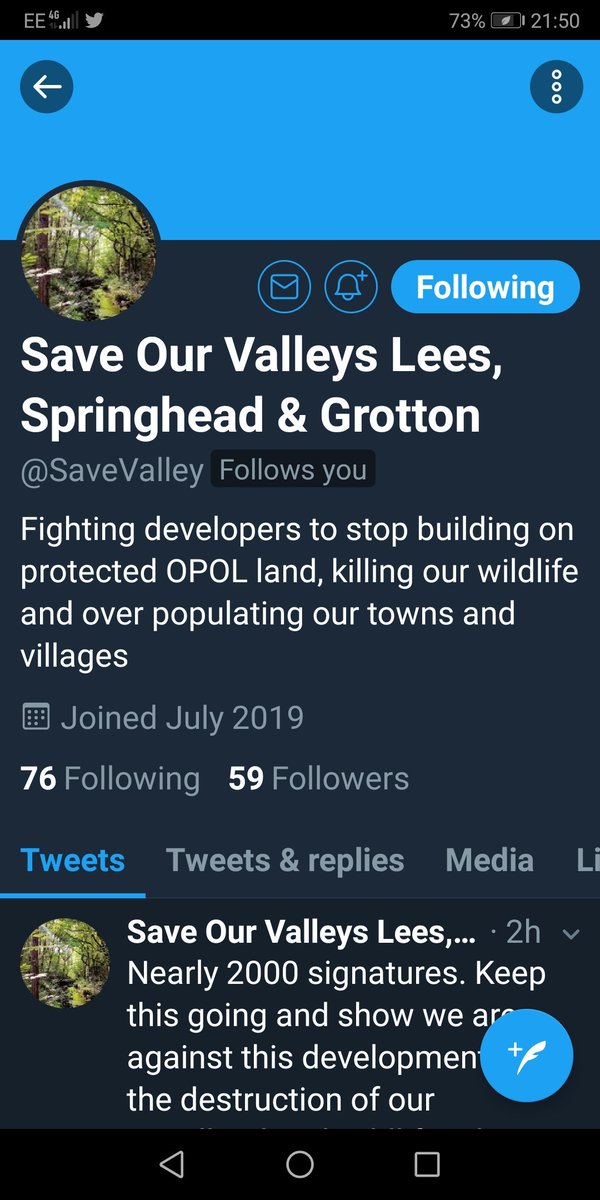 Please follow this Account from our neighbours in Saddleworth. They are fighting against a cause close to our heart <a href="/SaveValley/">Save OUR Valley Lees, Springhead & Grotton🍃💚🍃</a> #gmsf2019 #gmsf #oldhamhour