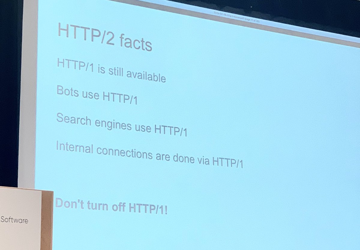 Want a quick and dirty fix for a #ddos attack? Turn off http1 <a href="/shadrin/">Nick Shadrin</a> #oscon