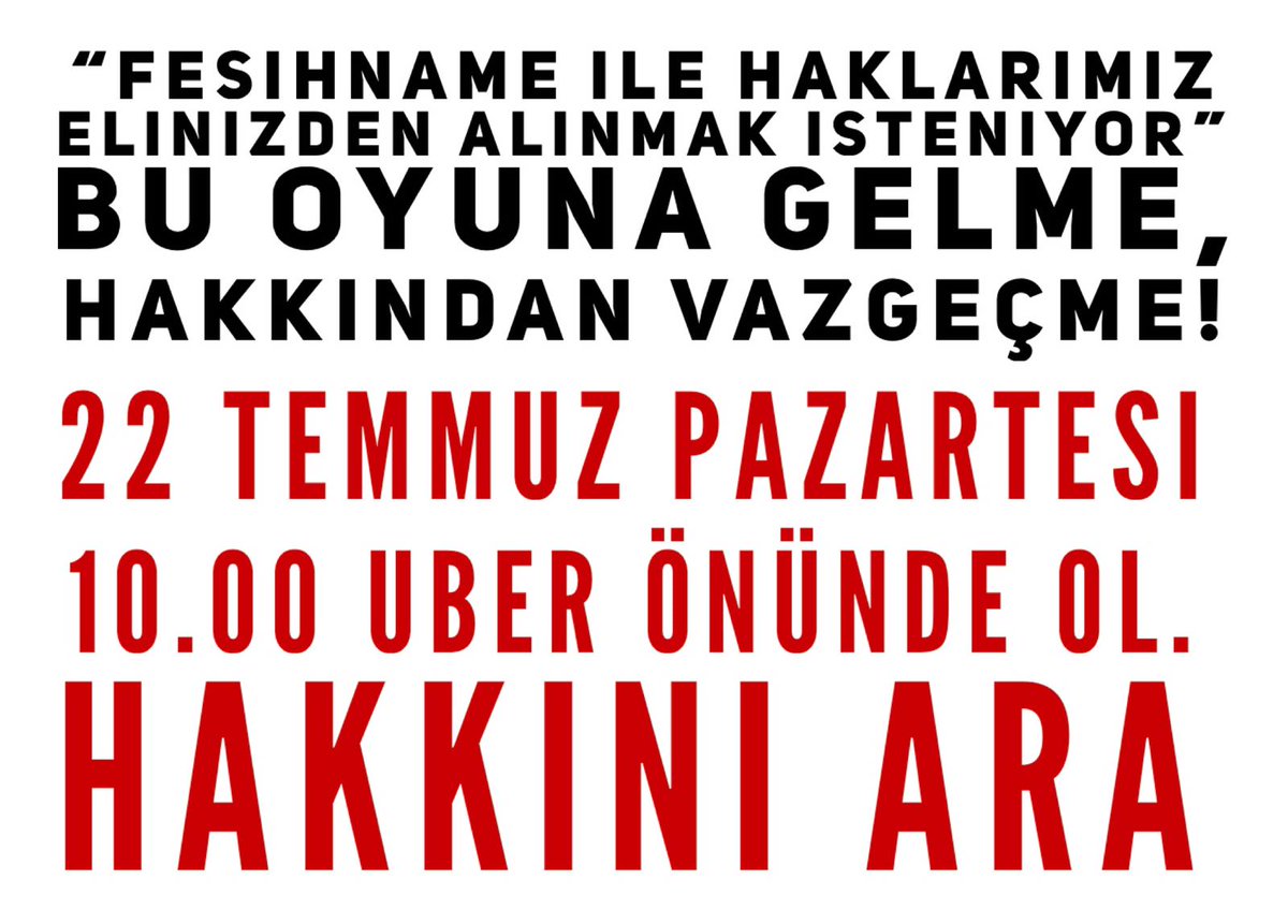 HAKKIMIZI YEDIRTMIYECEGIZ BIZI DAHA FAZLA MAGDUR ETMELERINE DUR DIYECEGIZ.. <a href="/Uber_Turkiye/">Uber Türkiye</a> #uber #uberxl #ubermağdurları #hakkınıara