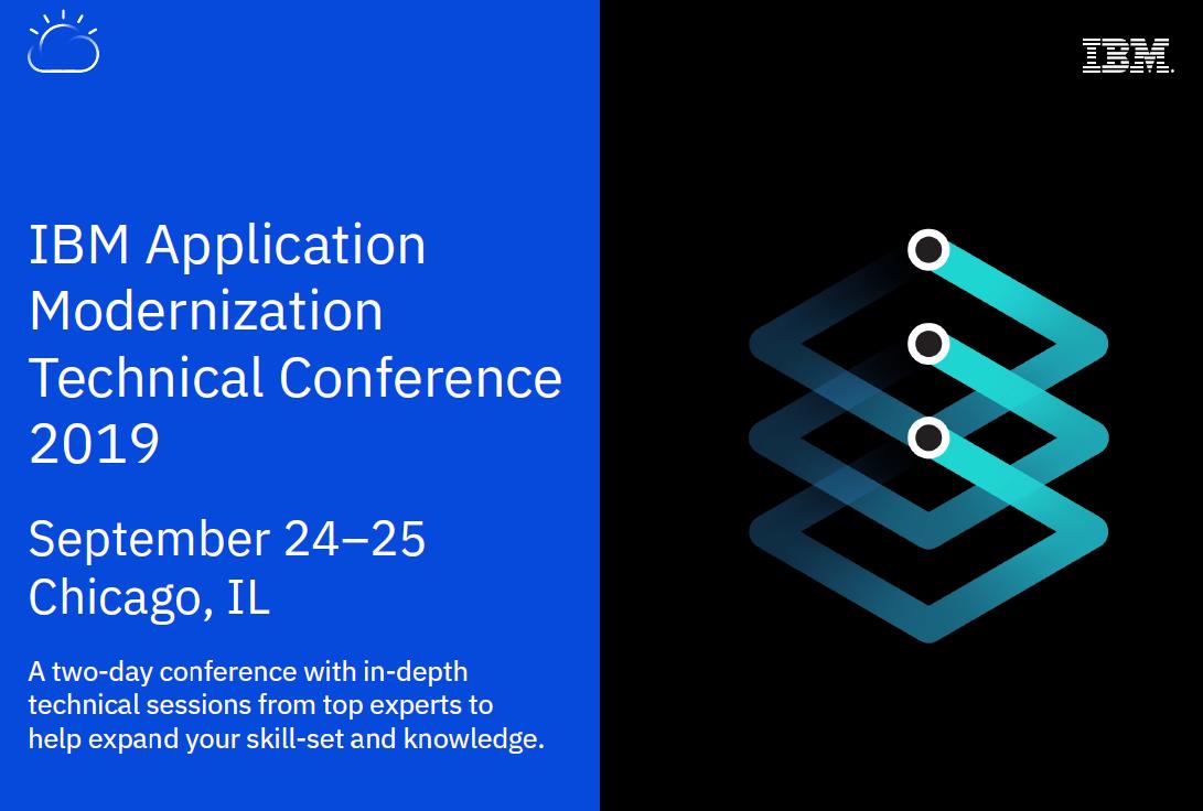 IBMMiddlewareUC's tweet image. Join us September 24-25, at the Swissotel in Chicago for IBM&apos;s inaugural Application Modernization Technical Conference. Learn more at ow.ly/OGA550uXNE2 #AppModTechCon