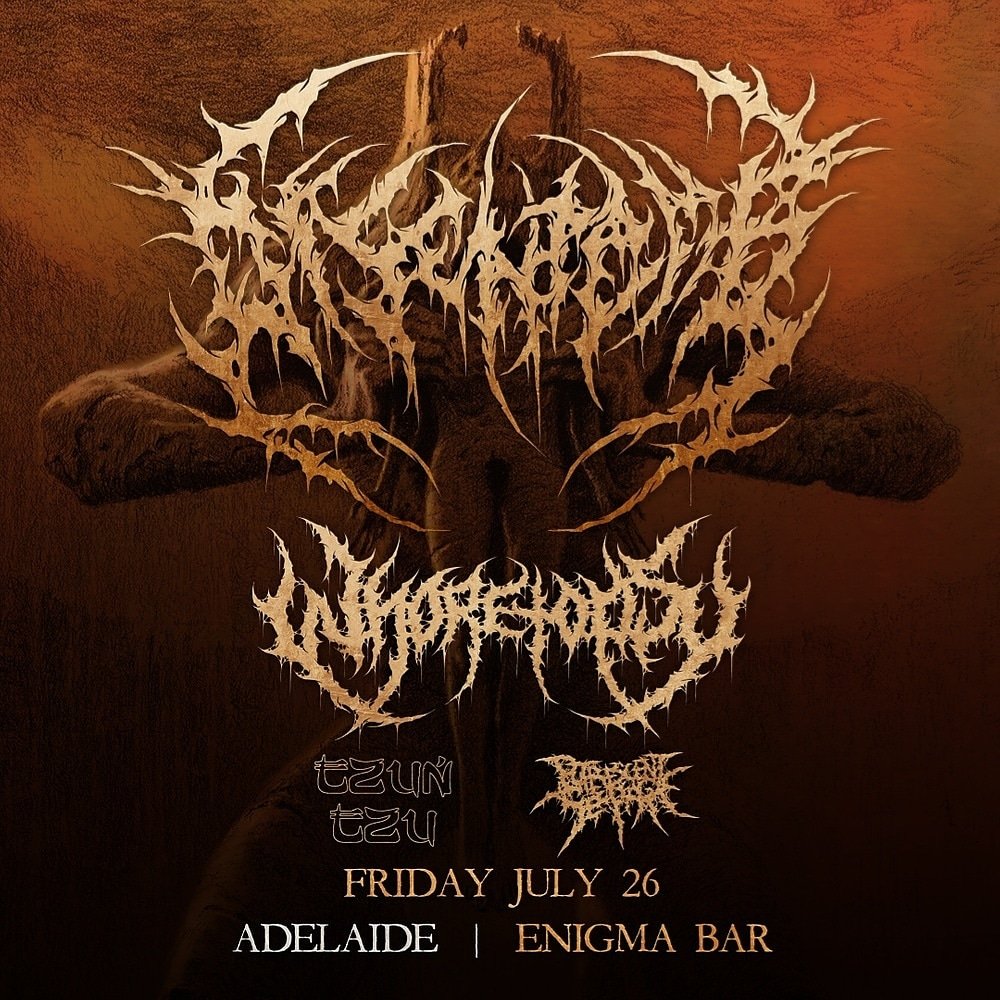 We have a small number of discounted tickets left for next week $20 ($30 at the door)

tzuntzu.bigcartel.com/product/26-jul…

#tzuntzu #disentomb #deathmetal #metal #music #livedeath #adelaide #southaustralia #sadm