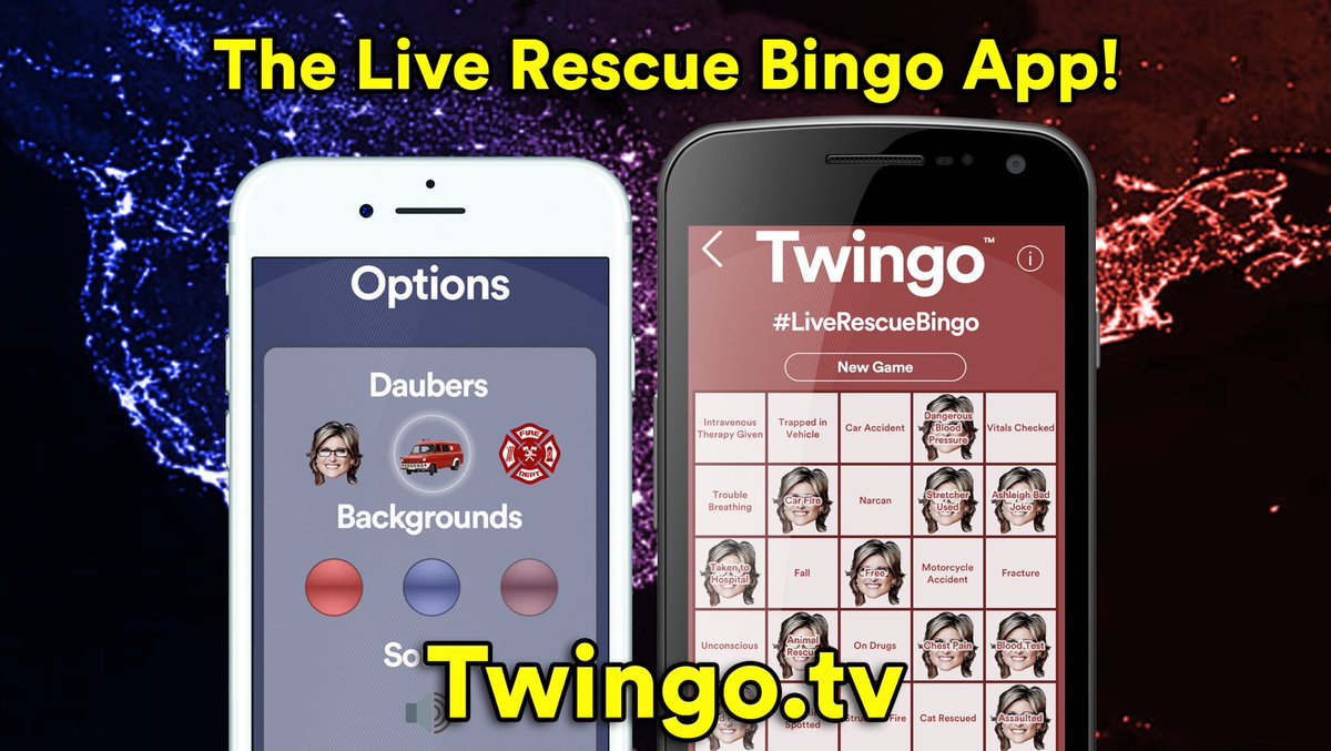 🚨#LiveRescue returns tonight, so be prepared with the Twingo app and our Live Rescue Bingo game! Like #LivePD Bingo, it's fun, it's free and it’s available at Twingo.tv