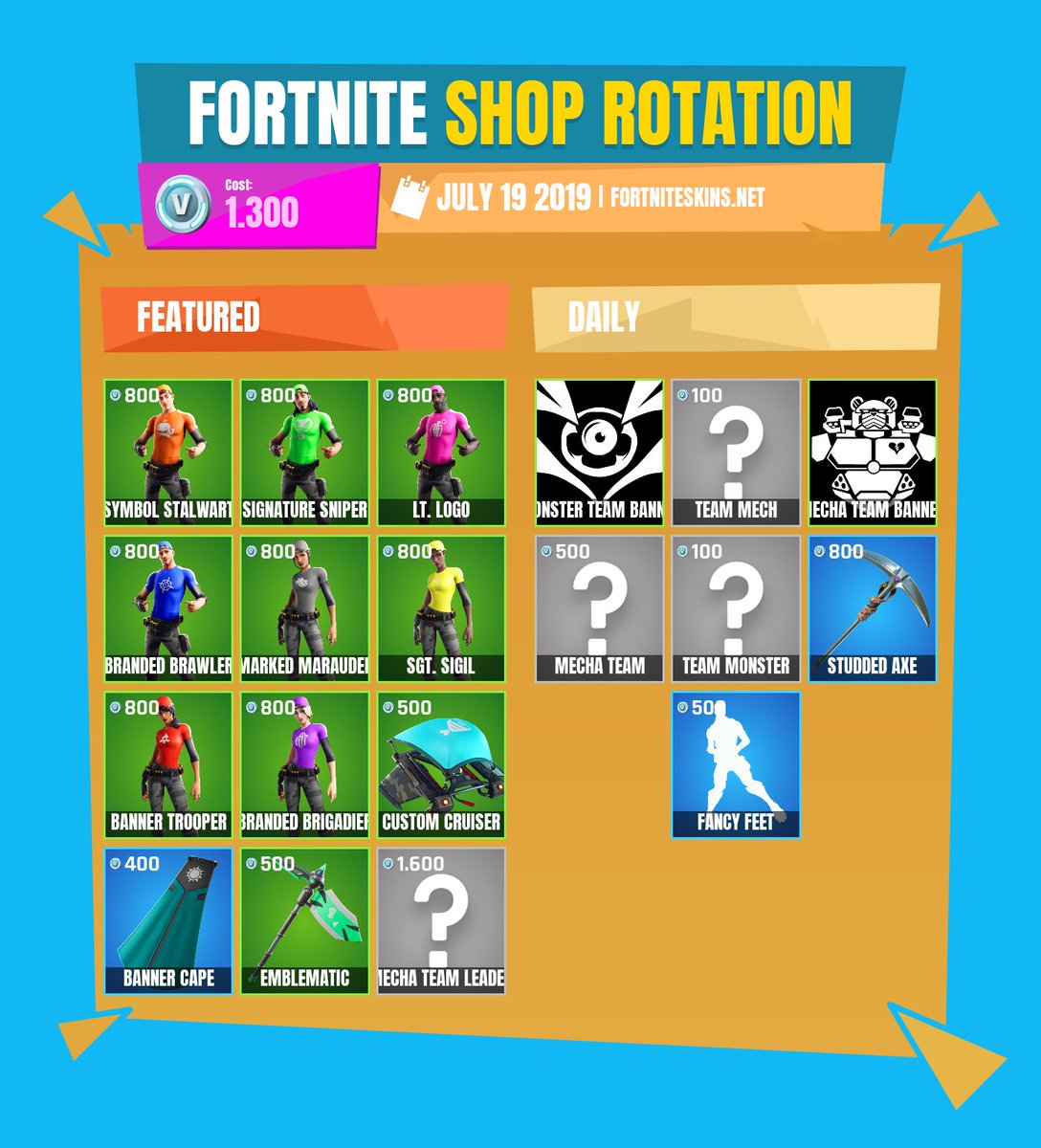 Fortnite Skins On Twitter Fortnite Item Shop For July 19 2019