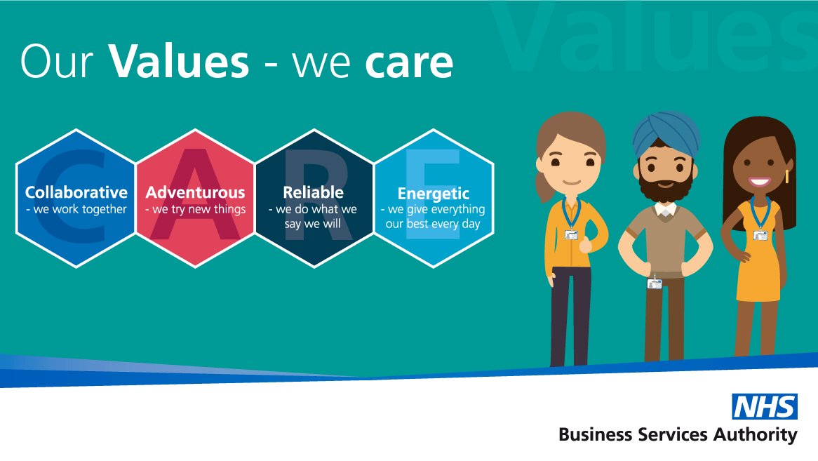 NHSBSA's tweet image. We aspire to be a brilliant place to work and an inclusive organisation. We couldn’t do that without our values. 😃

They run through everything we do. We want our people to take pride in their work and understand our contribution to the wider #NHS and society. #LivingTheValues
