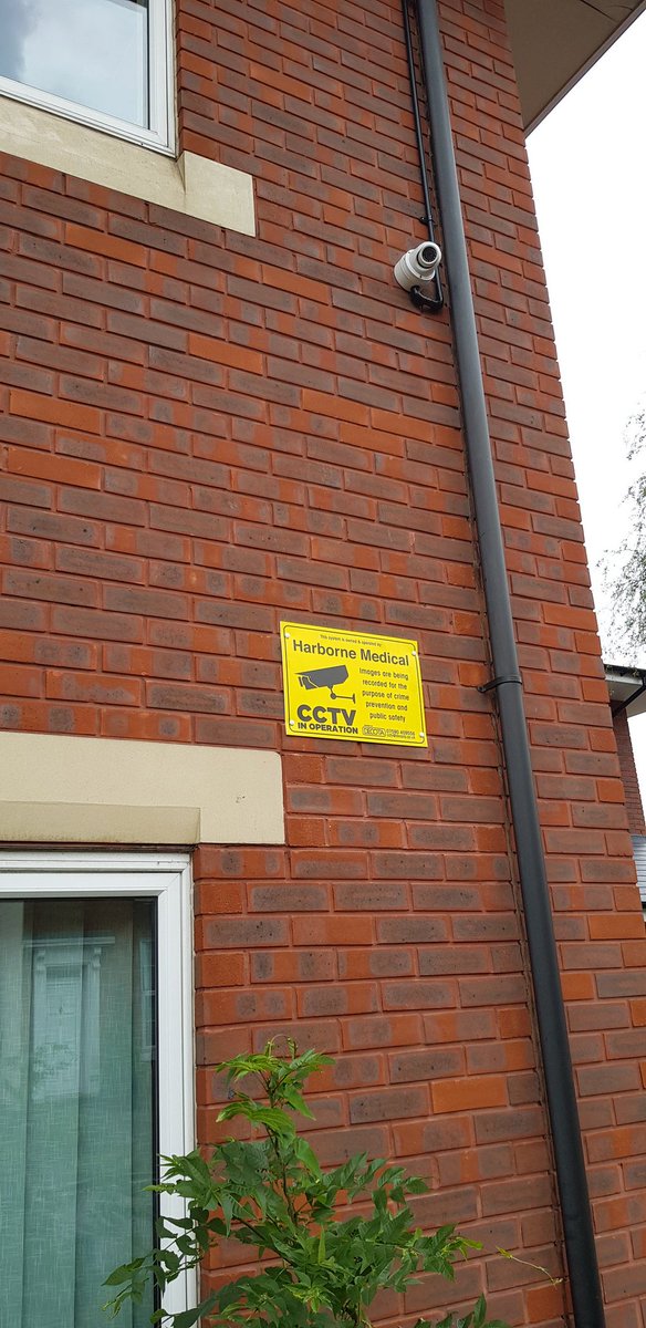 DecotaCCTV's tweet photo. New #HarborneMedical #CCTV signage looking good! https://t.co/qp46smwnLh