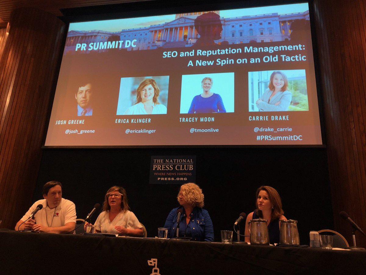 ericaklinger's tweet photo. .@CapitolCom #PRSummitDC and just finished our session on #SEO and #reputationmanagement. Not only did we have fun, but thrilled to have the opportunity to share our diverse perspective w/ our comms peers! #sentimentreport #Frownyface ☹️
@josh_greene 
@drake_carrie
@tmoonlive https://t.co/AbgbnQbkAv