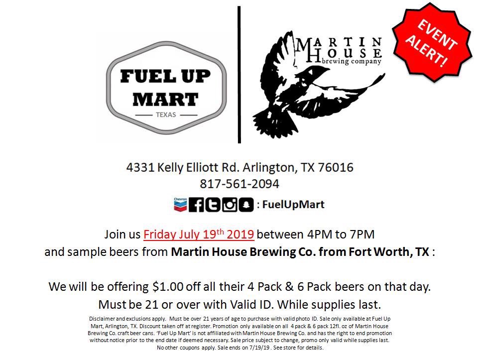 Join us tomorrow from 4pm to 7pm to sample some great beers from <a href="/MartinHouseBrew/">Martin House Brewing</a>. We will have #Kokytus and more #BloodOrangeSaltyLady. All #MHBC brand beer will be a $1.00 the entire day. 🍻 
.
.
.
.
#martinhousebrewing #saltylady #truelove #beer #beers #craftbeer #arlingtontx