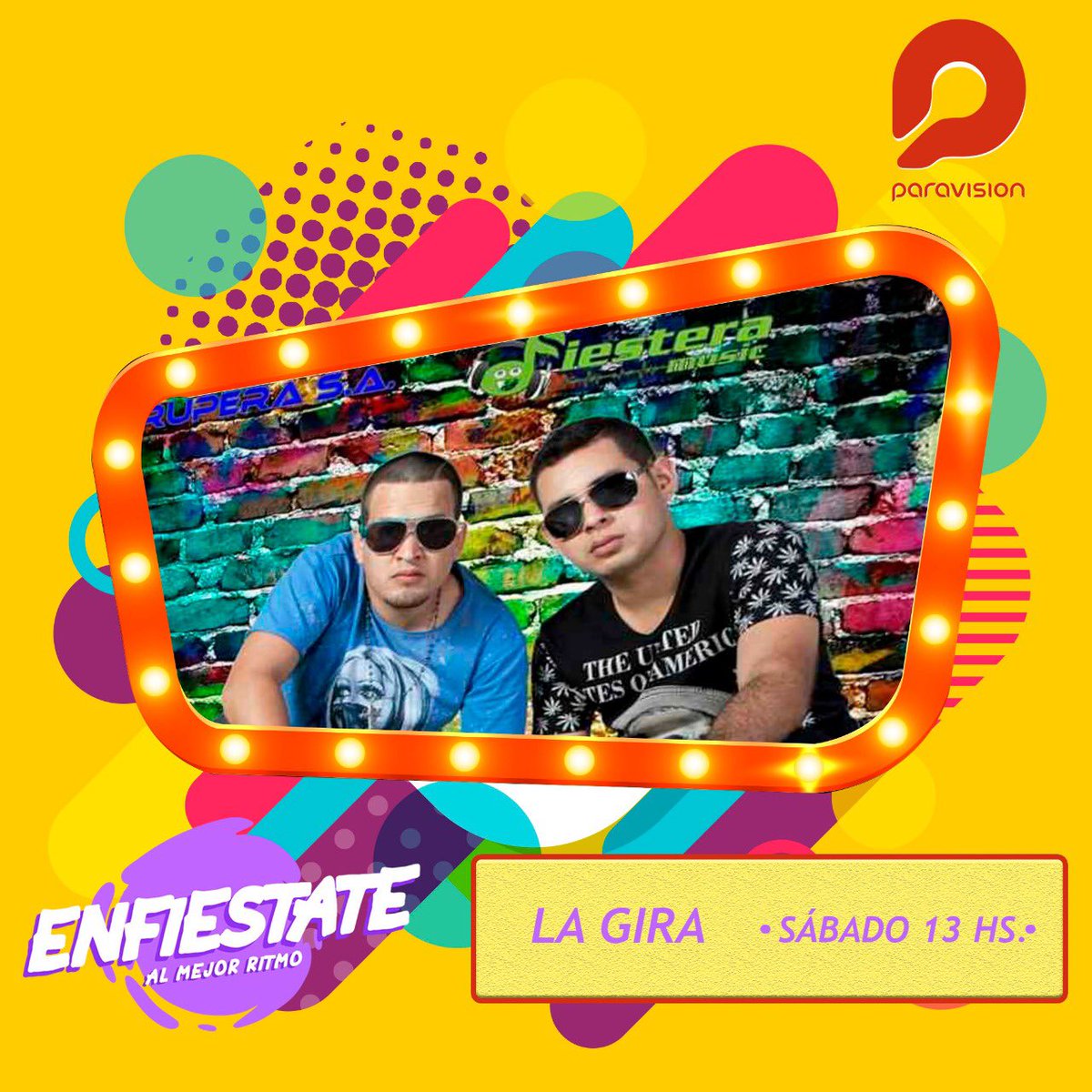 Enfiestatepy's tweet photo. 📣📣 Un gran show se viene este sábado desde la @expomariano2019 ‼️🎊
#Enfiestate en vivo con nosotros, con estos grupos musicales ♫🎶
Desde el ruedo central y por las pantallas de @paravision5 👈📺 https://t.co/sUi2CAHqNP