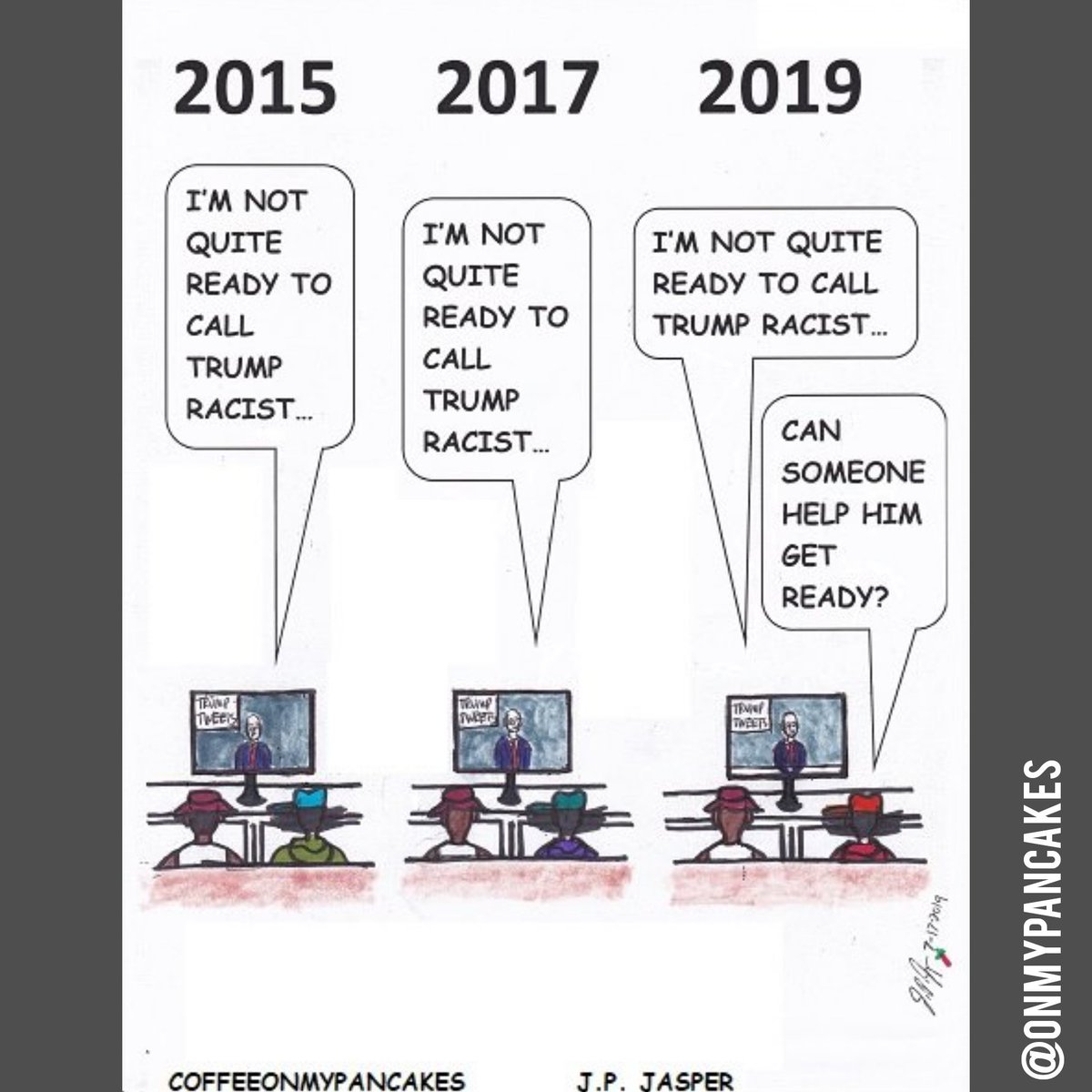 onmypancakes's tweet image. #stopbeingracist #stopthehate #washingtonpost
#msnbc #comics #tbgwt #onmypancakes #coffeeonmypancakes #bomanijones #blackish #blacknerd #blerd #blerds