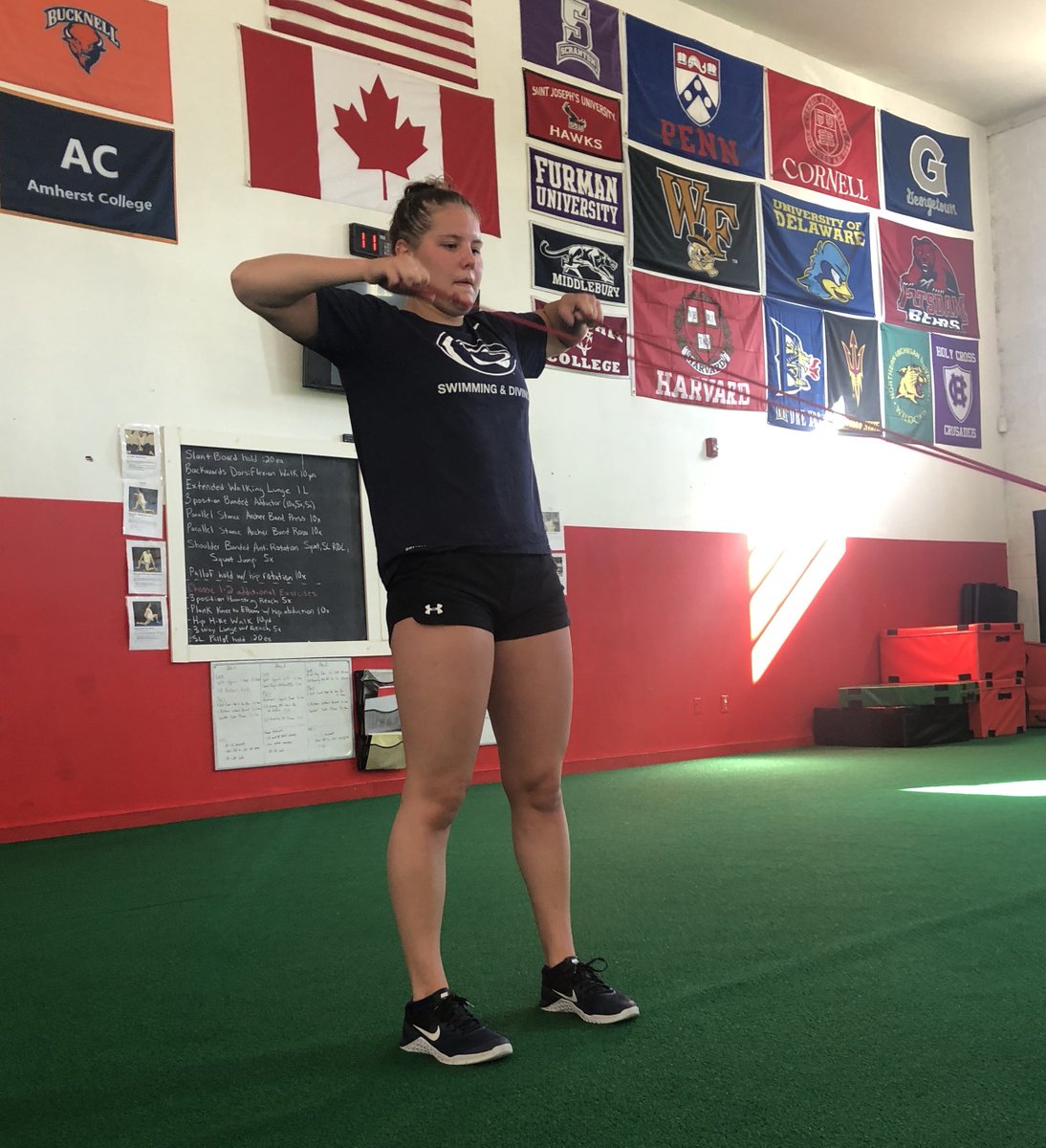 TrueFXS's tweet photo. Shoulder health is especially important for our overhead athletes. Here one of our college (#PennState) swimmers is performing the Crossover Symmetry series, a proactive tool to keep your shoulders strong &amp; healthy.
#recovery #crossoversymmetry #shoulders #swimming #performance https://t.co/ln2WLOVO4f