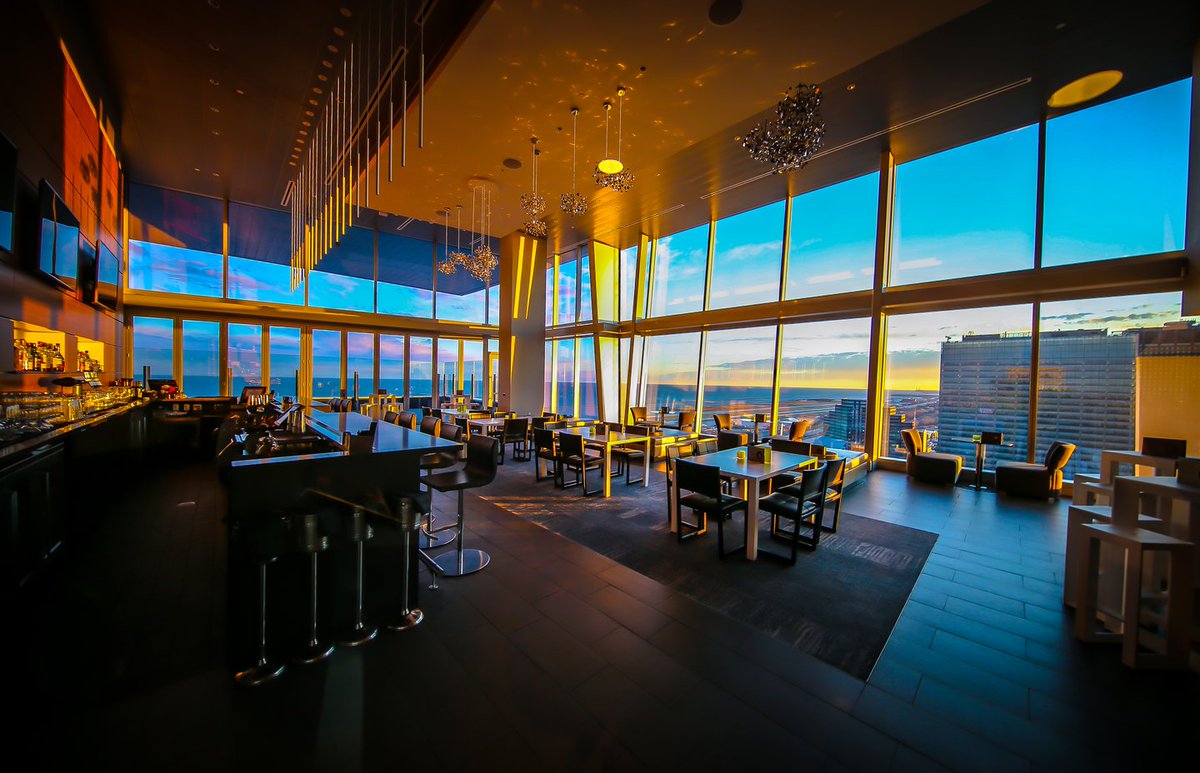 TheCLE's tweet photo. Happy hour with a view unlike any other in CLE: @HiltonCleveland's Bar 32. #ThisisCLE https://t.co/c2ra1enzBj