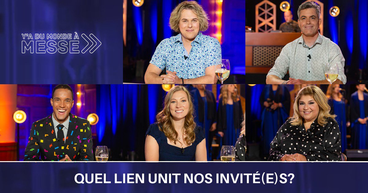 yadumondeamesse's tweet photo. Vous avez un peu plus de 24 h pour deviner le lien qui unit @alexxxperron, Mathieu Hébert, Sebastien Potvin, @iamannemartel et @MClaudeBarrette. On vous donne rendez-vous, demain 21 h, sur les ondes de @telequebec et https://t.co/rwvjMwm2i3 pour la révélation #YAMM https://t.co/uwksZLjXvy