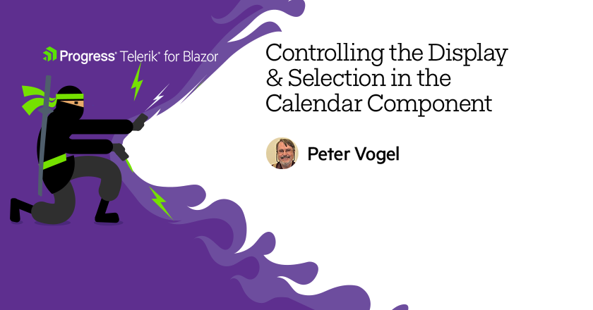 Telerik's tweet image. The #TelerikCalendar component in #TelerikUI for #Blazor gives the user lots of navigation options – and you don’t have to do anything, 📅 @phvogel told us here👉 prgress.co/2LtBSG6 and we take his word for it!
