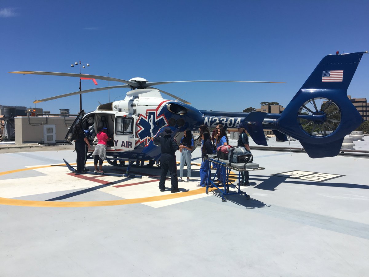 radychildrens's tweet photo. 40 students who are part of the Summer Medical Academy got to tour the helipad today @radychildrens as part of a simulated training with nurses and doctors. Way to go! https://t.co/V3nRx77cOl