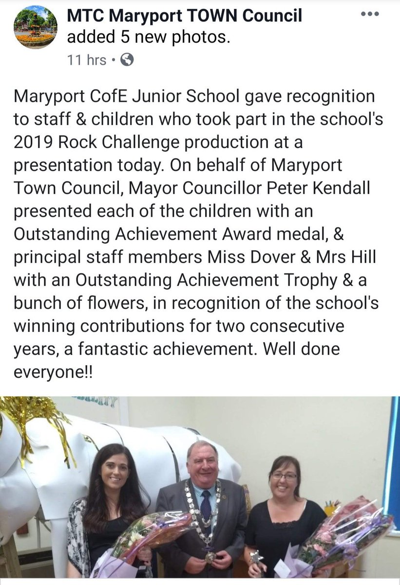 MJS_jrock's tweet photo. It's wonderful to have the children's success celebrated in the community #RiseUp #teamcumbria @ukrockchallenge https://t.co/jHBCeub17e