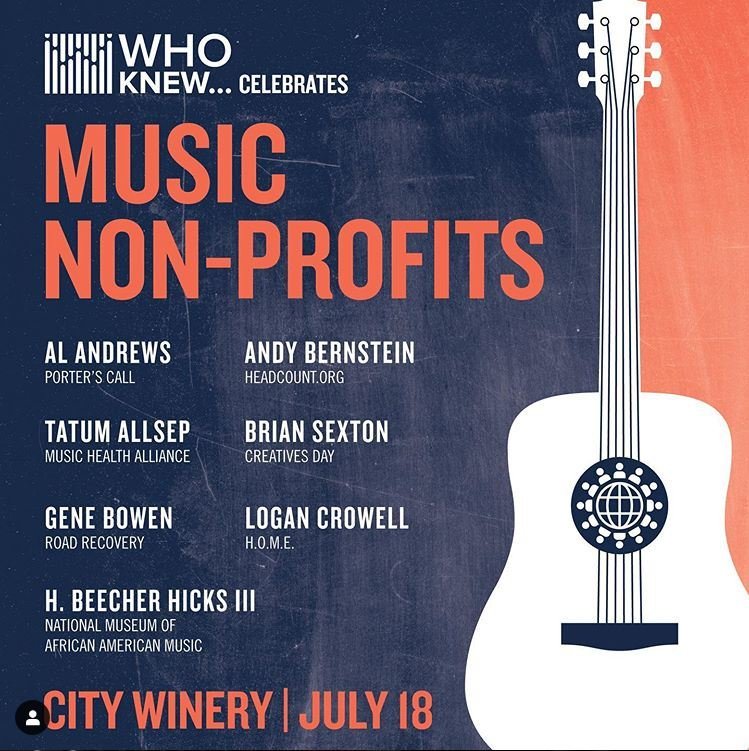 RoadRecovery's tweet photo. #RoadRecovery founder #GeneBowen & #RecoveryTrax Program in #Nashville to share 'Ted Talk' stories +perform @WhoKnewNash celebrating Music #NonProfit(s) with #TomTruitt @MikeFarrisMusic @merrillmillermu @HeadCountOrg @musichealthall || #WhoKnewNashville #musicbusiness #MikeFarris https://t.co/CkmV3pzZwk