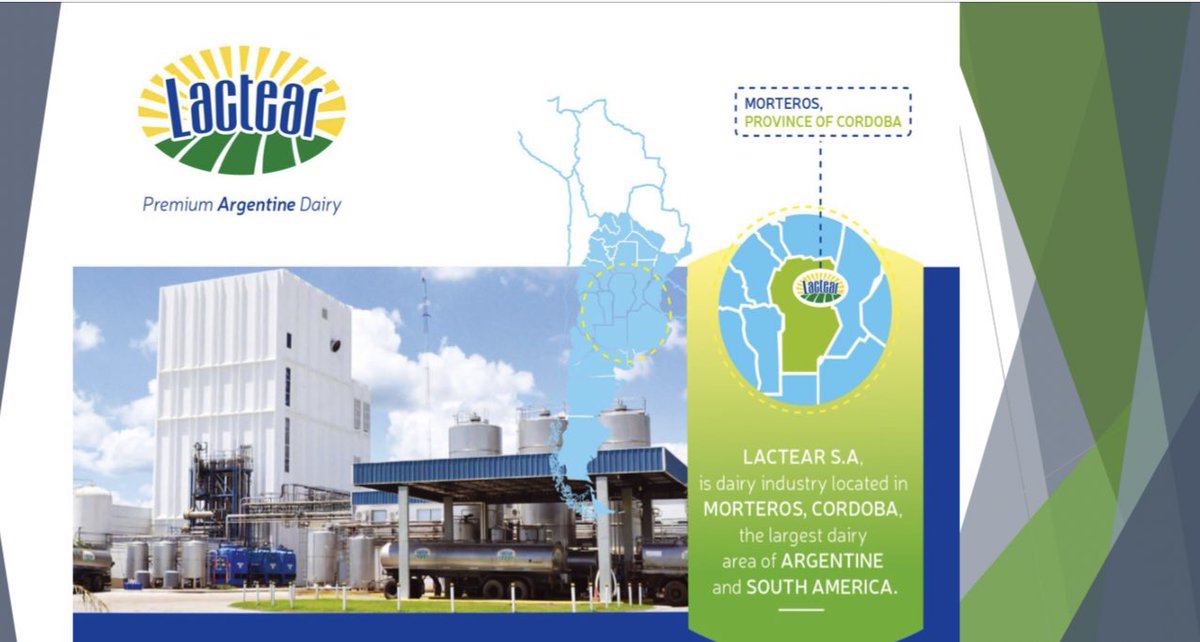 NocelliSantiago's tweet photo. #Lactear : empresa láctea de la Cuenca lechera de Morteros -Cba. Desde 2005 ofrece quesos cremosos y duros 🧀, saludables , leche 🥛en polvo y suero. Exportan a Brasil 🇧🇷 , Colombia 🇨🇴, China 🇨🇳 y Rusia 🇷🇺. https://t.co/VFBviayyZl