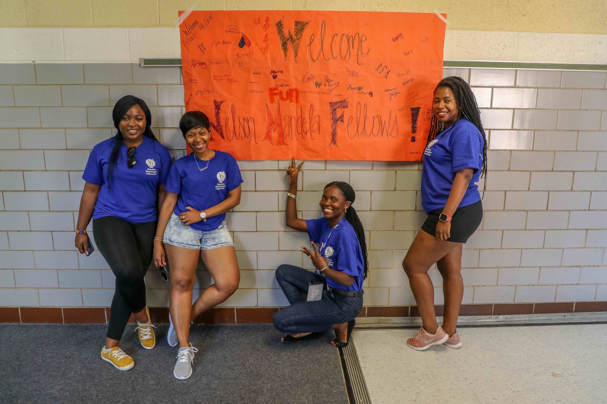 UDGlobal's tweet photo. "Education is the most powerful weapon which you can use to change the world." @UDelaware Mandela Washington Fellows celebrated #MandelaDay at local schools with @thesummercollab. @WashFellowship @ECAatState @ColonialSDstrct #UDMWF #YALI2019 https://t.co/deNUL636Ij