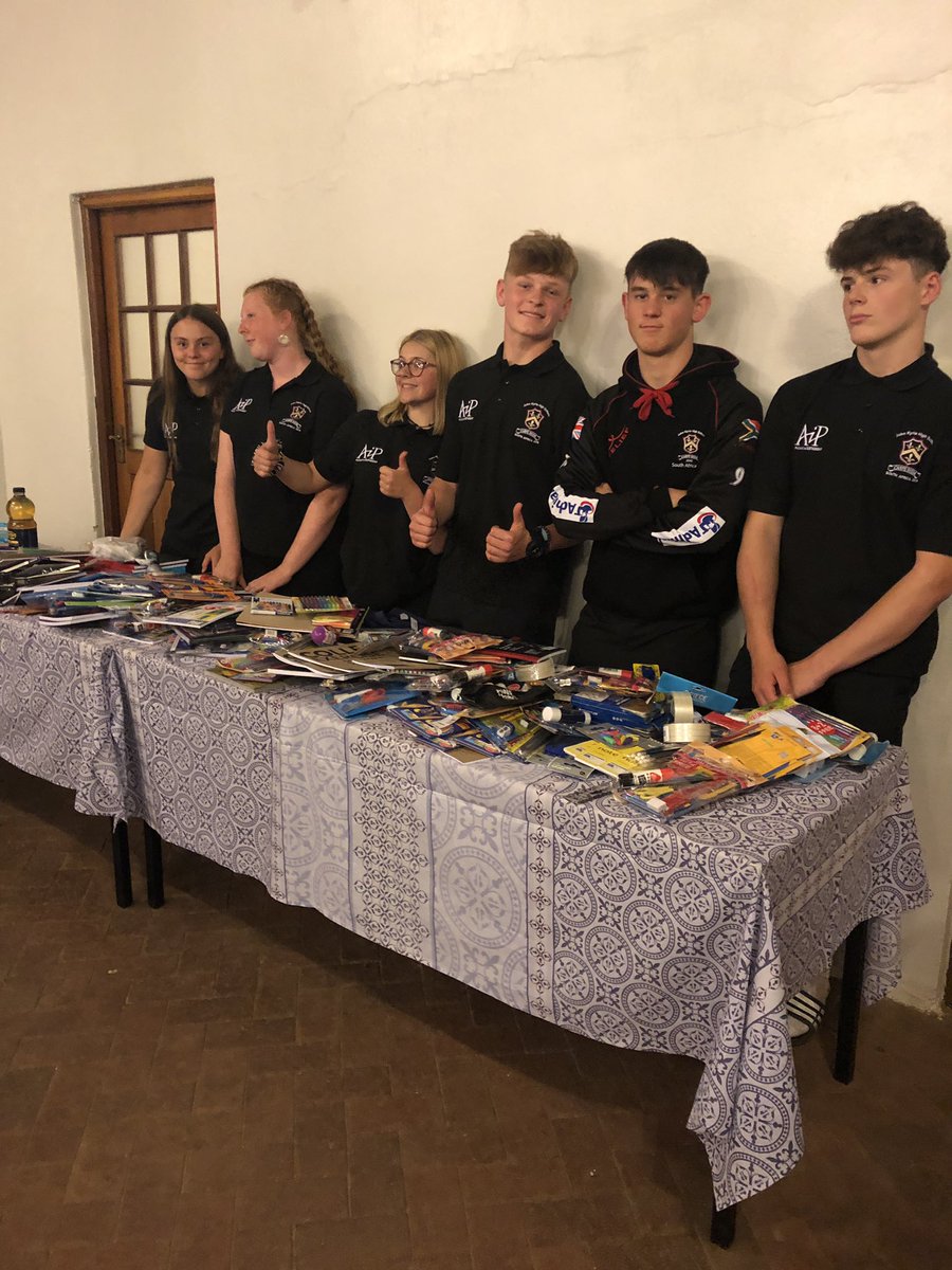 jkhssa19's tweet photo. Everything we donated to the Goedgedacht trust yesterday - the students who received these gifts were so happy! Again, this really touched our students. #JKHSSA19 https://t.co/mg39NbSNcA