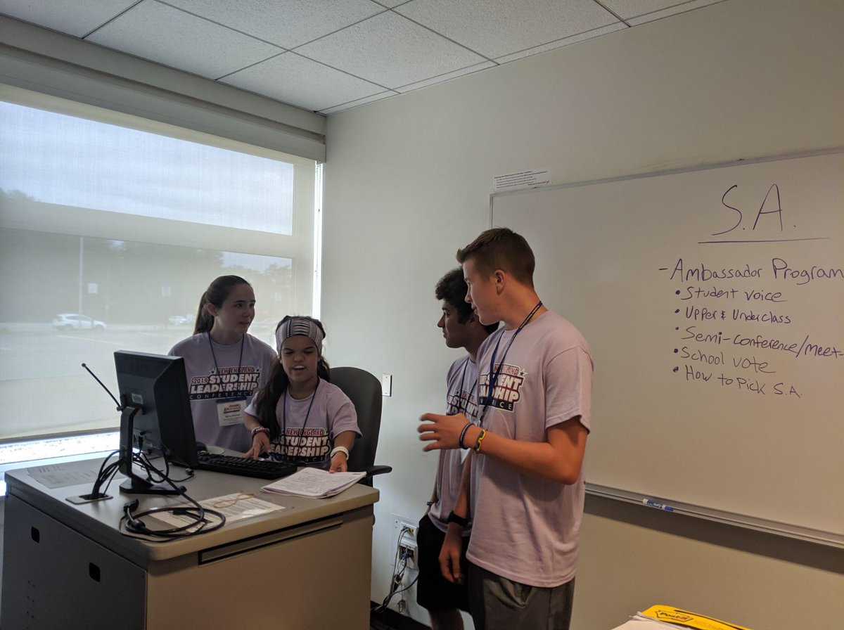 NHIAA_LOA's tweet photo. NH students working hard on their 603 Action Plan! They will make a presentation to the entire #NESLC19 tomorrow! https://t.co/rq0hukKnXz