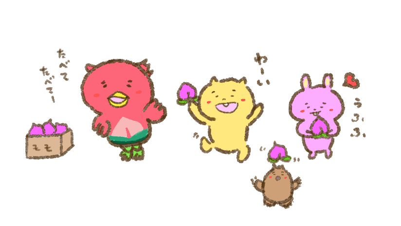 Yuue 7月19日は やまなし桃の日 イラスト好きな人と繋がりたい 絵描きさんと繋がりたい 落書き イラスト 猫漫画 キャラクター オリジナルキャラクター うさぎ 今日は何の日 絵を描く人々 絵師の集い 絵描き人 もぐら 色鉛筆画 鉛筆画