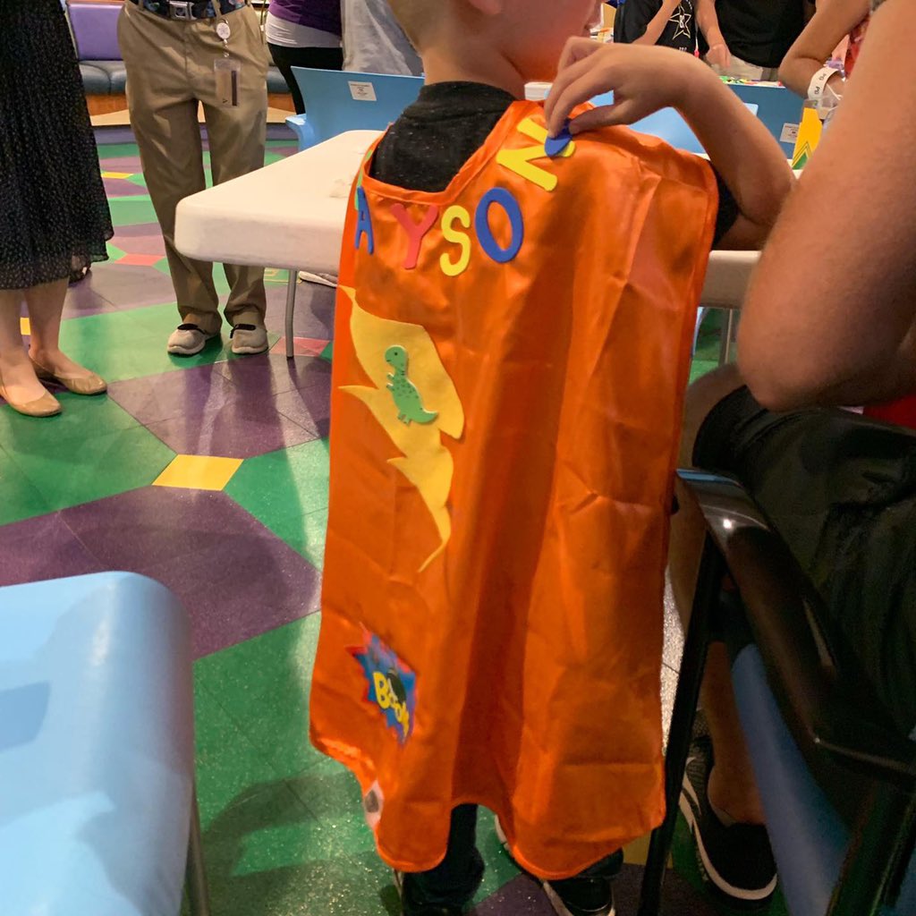An amazing first event at Monroe Carell Jr. Children’s Hospital at Vanderbilt! We had so much fun hanging out and customizing capes with patients and their families! Check out some of their awesome cape designs! We can’t wait to be back, thank you for the support! #TeamTurner