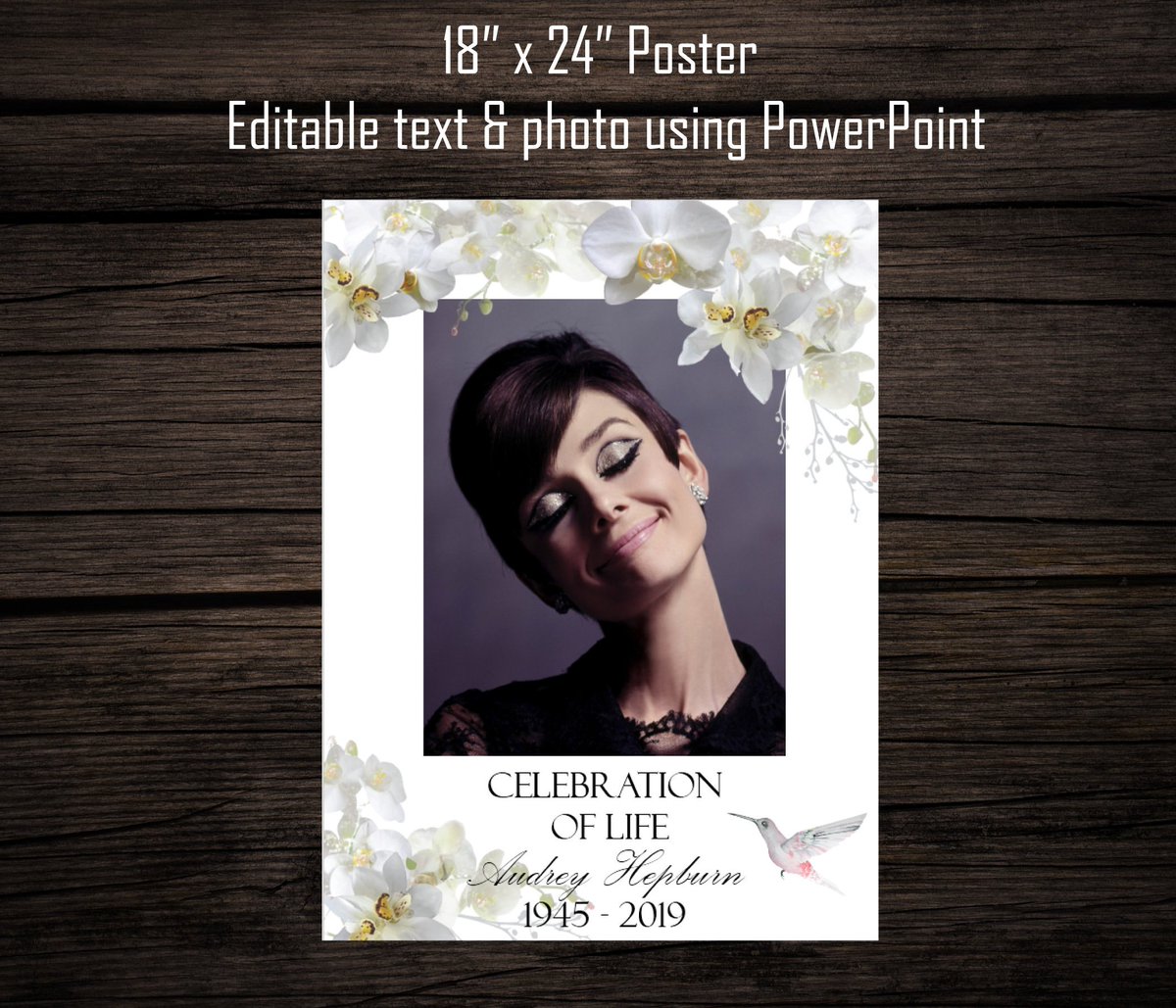 PDDClipArt's tweet photo. DIY Memorial Poster 18"x24" | Funeral Poster Template | Memorial Poster | Remembrance | Funeral Sign PowerPoint | White Orchids Hummingbird https://t.co/zaXMi4Zt3e #everythingelse #graphicdesign #white #griefmourning #printableposter #funeralposter #memorialtemplate https://t.co/y3laxq6wtA
