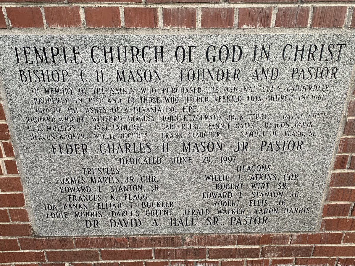 He was the precursor to the “New Negro Movement.” You know I had to visit the church that was once his, right? His original building was sold to Charles H. Mason and burned in 1960 but was rebuilt.