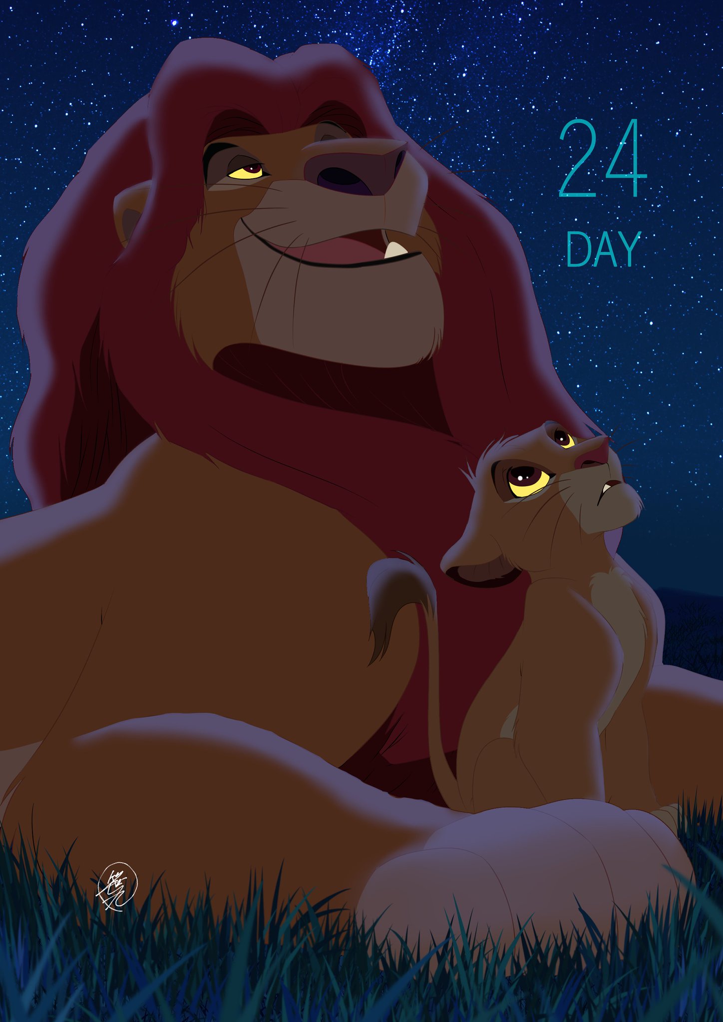 笹丸 A Twitter 超実写版ライオンキング公開まで あと21日 その他遅れて描いたカウントダウンイラスト3日分 ライオンキング ムファサ シンバ Scar