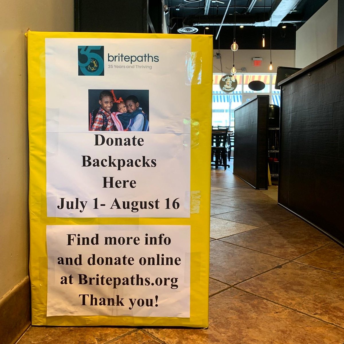 We're partnering with @britepathsfx this summer by becoming a drop off center for new backpack donations. Remember how nice it was as a child to get that new and beautiful backpack? Let's give that same feeling to these kiddos 🥰