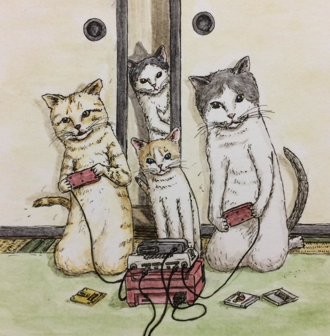 「猫 ゲーム機」のTwitter画像/イラスト(古い順)