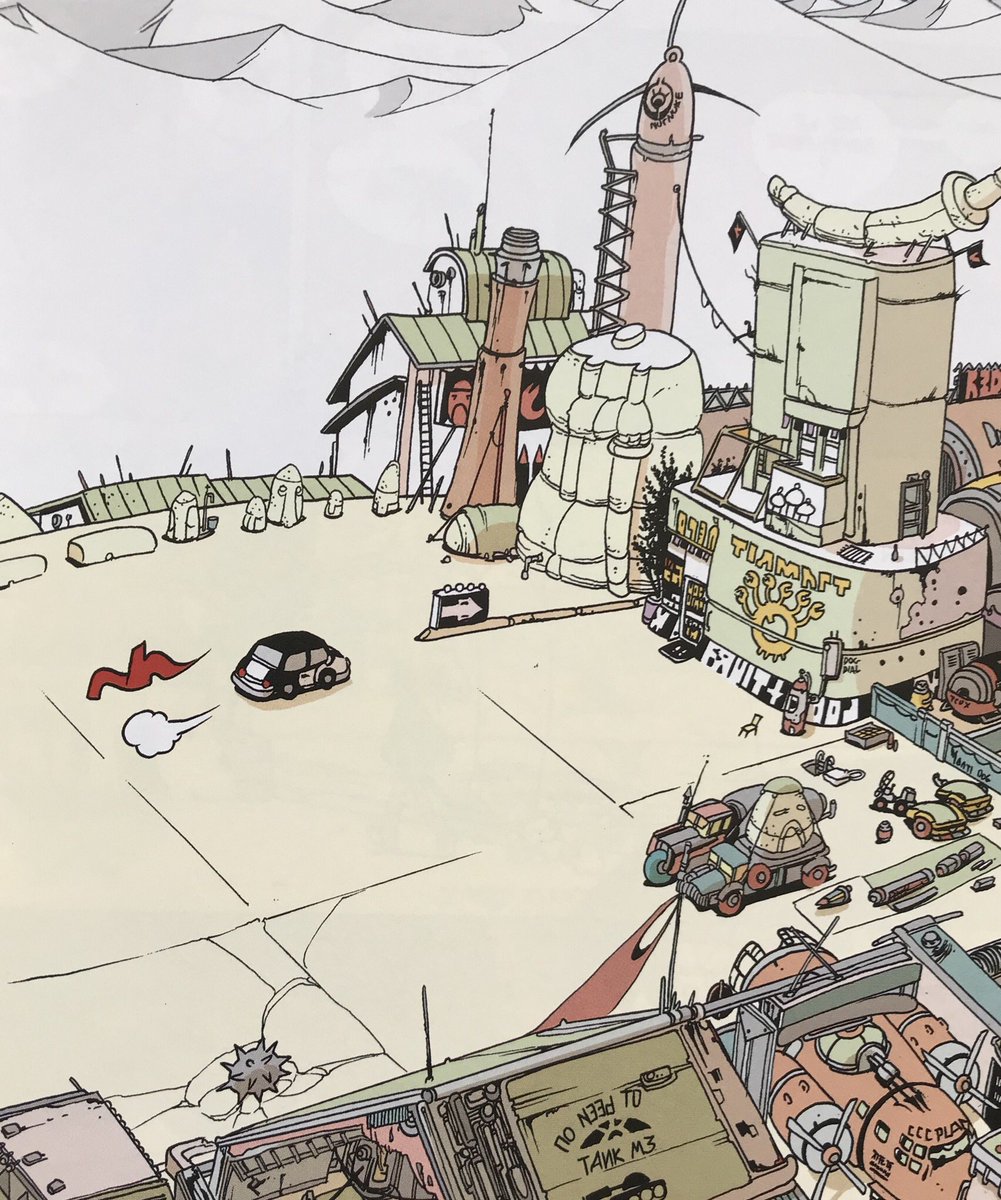 TheWorldOfEdena's tweet photo. Road trip: Smuggler Sexica and her werewolf lover Nikoli travel through the improbable landscapes of MULTIPLE WARHEADS (#1, Image, 2012).
#BrandonGraham #KingCity #ProphetComic #8House #MultipleWarheads #Moebius #MoebiusArt #MetalHurlant https://t.co/G1xZZm9KO5