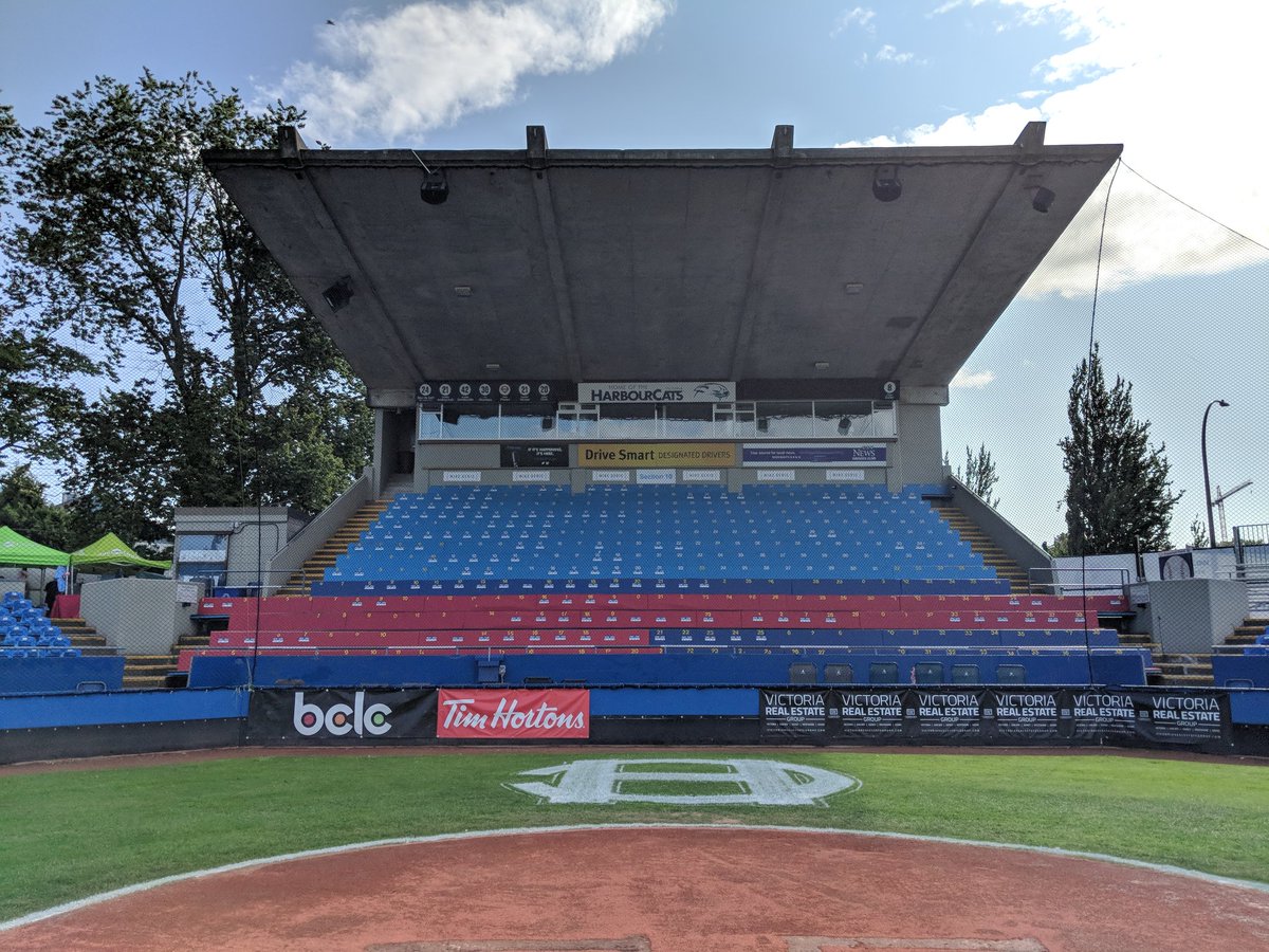 HarbourCats's tweet photo. Pitcher's view and backcatcher's view - from on the field @WilsonsStadium.
Tonight this can be YOUR view too! 

All #HarbourCats fan are invited to join us for batting practise 5:30-8:00pm. Free event. Famous #HarbourDogs available. Thanks @peninsulacoop for sponsoring! https://t.co/YuHDc17t7O